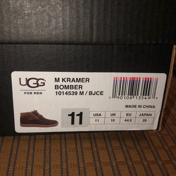 UGG Men’s Kramer Bomber Chestnut Boots Size 11 - Picture 3 of 16